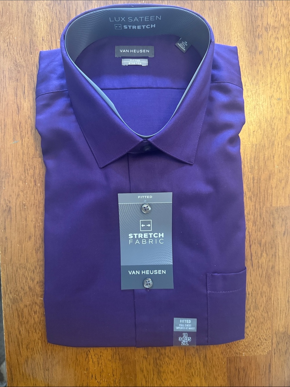 Van Heusen Long Sleeve Dress Shirt in Deep Purple